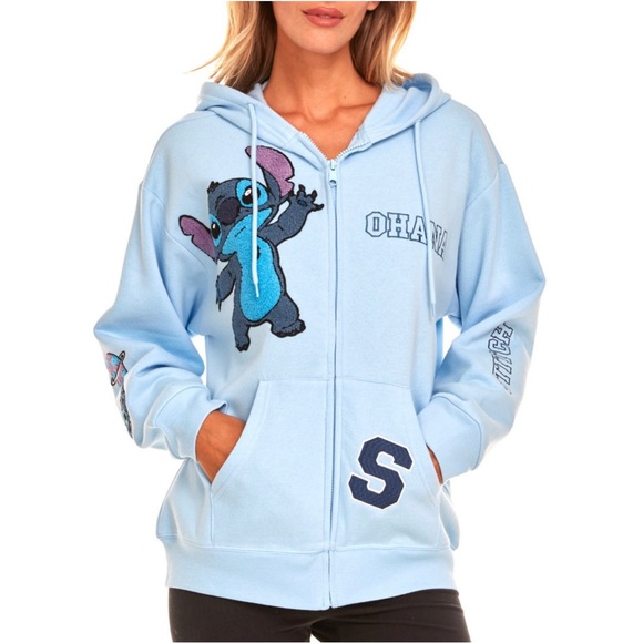Disney Tops Disneys Lilo Stitch Ladies Full Zip Hoodie Poshmark